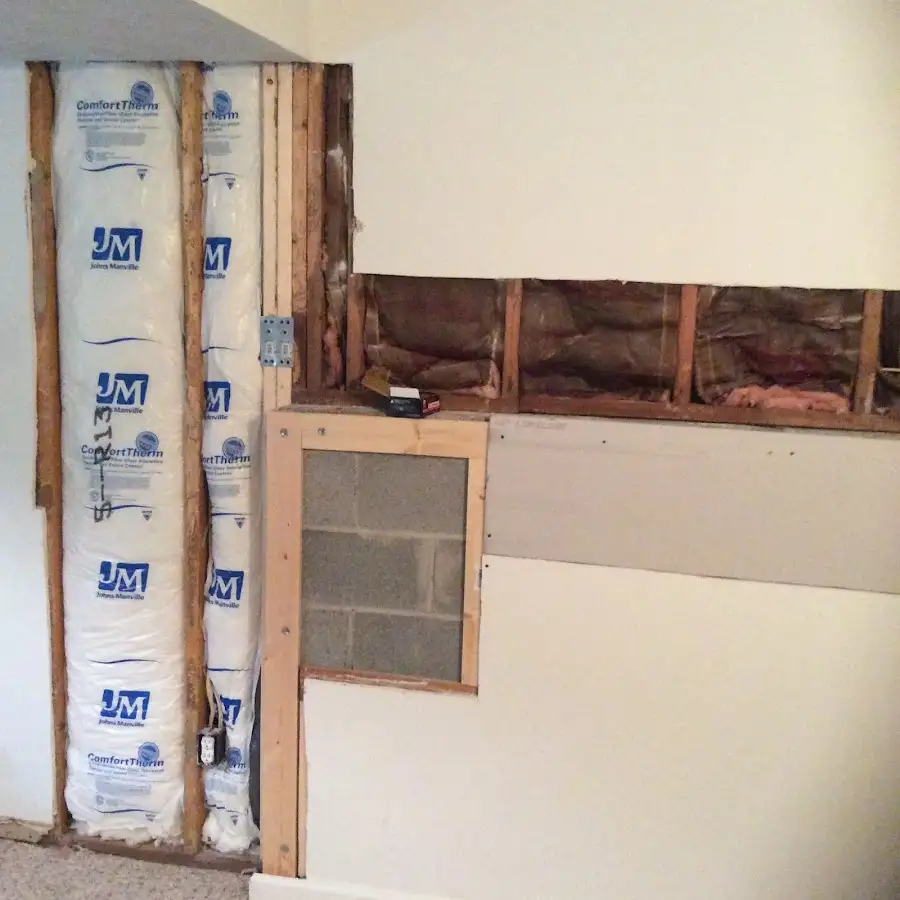 Wall insulation replacement during Contents Cleaning & Restoration in Plover